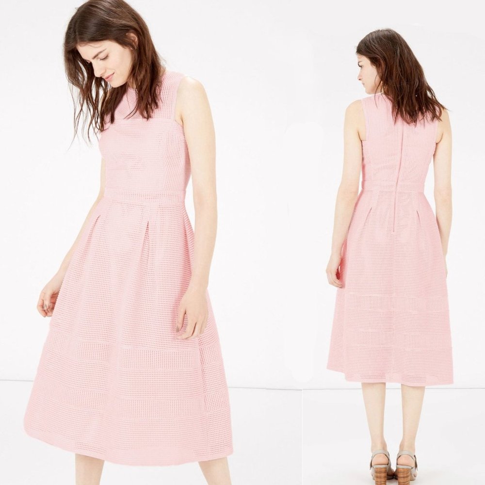 Warehouse Pale Pink Sleeveless Midi Dress, Size 6